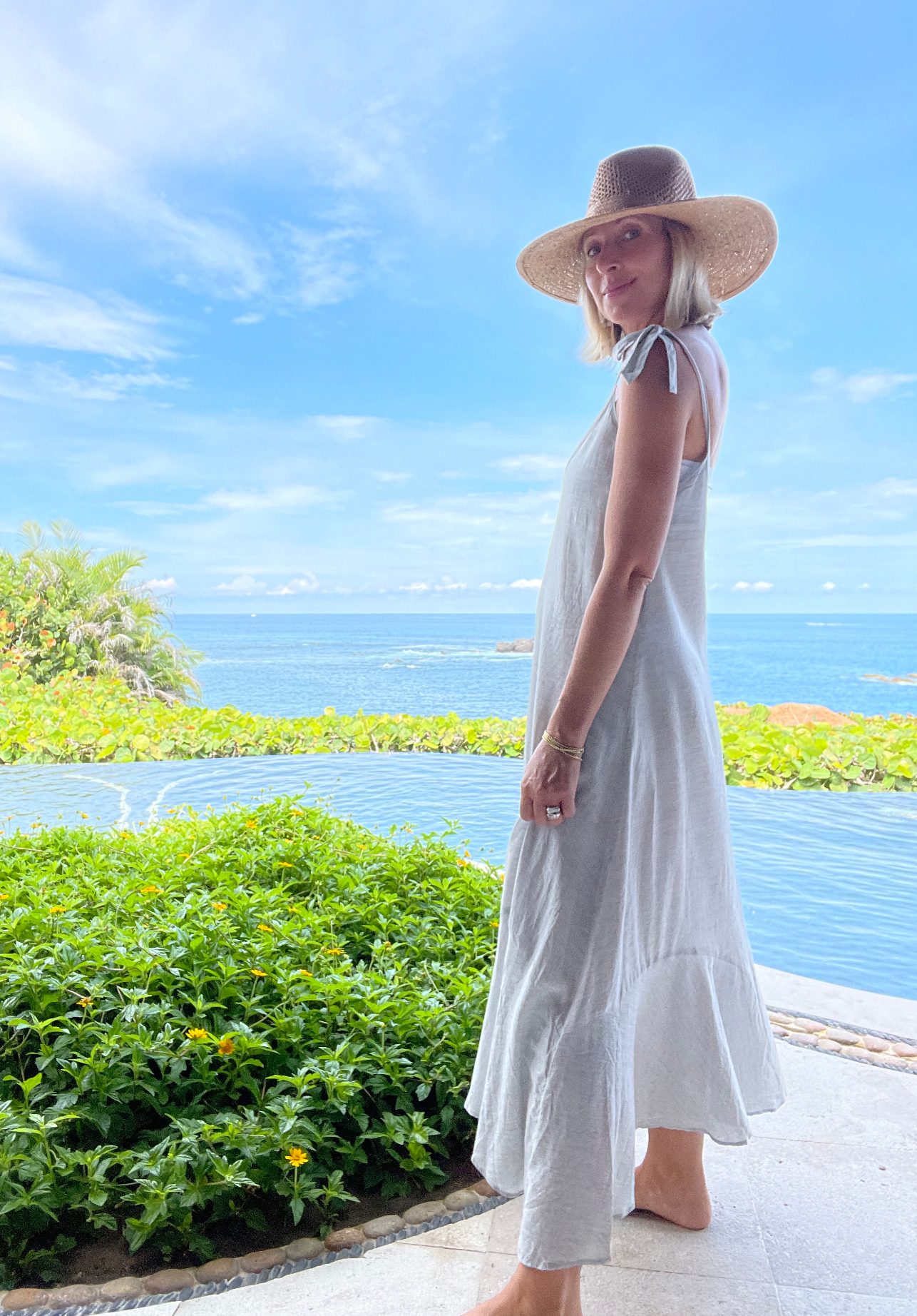 White linen hotsell sun dress