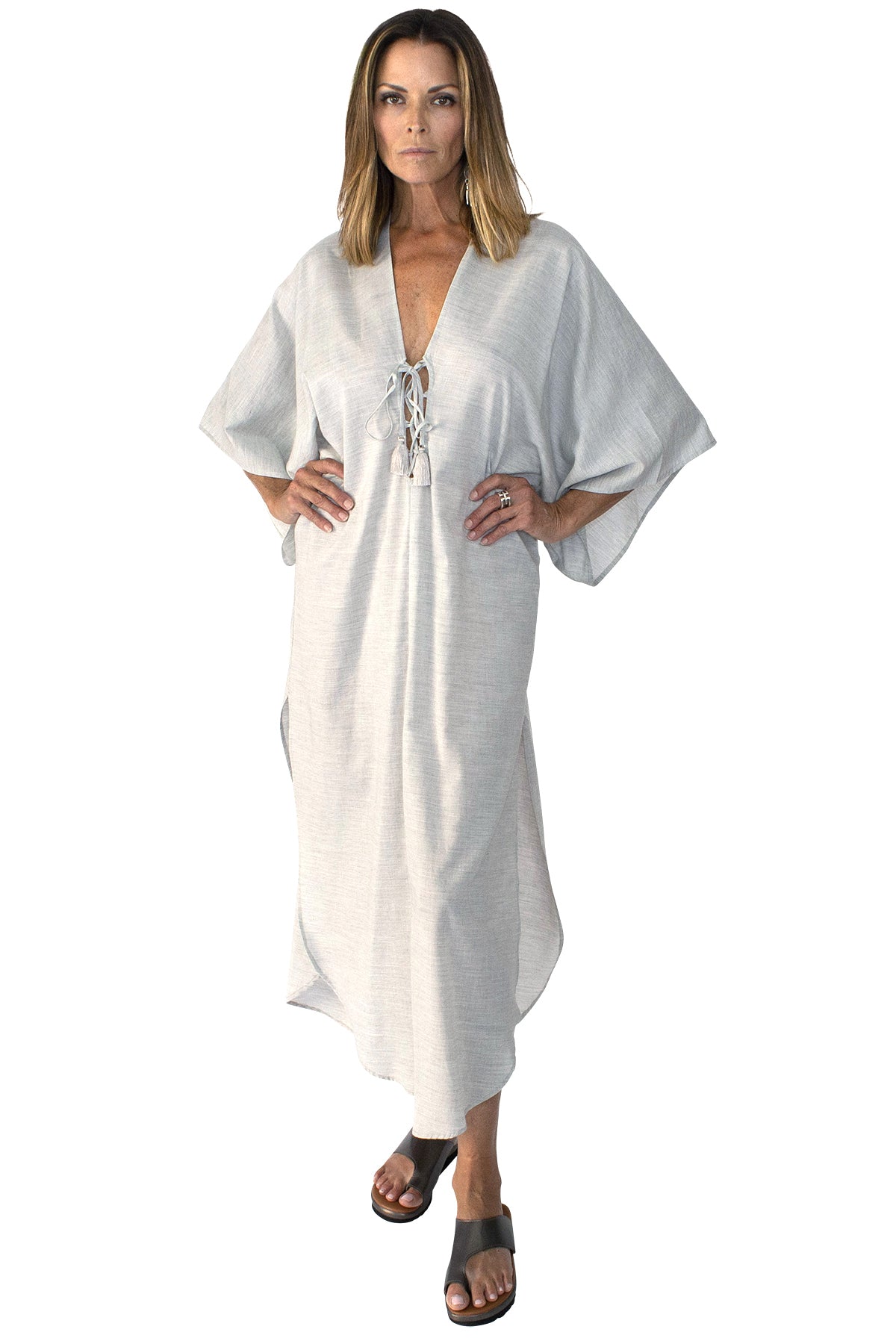 Linen Kaftan Dress – SELVÁGE